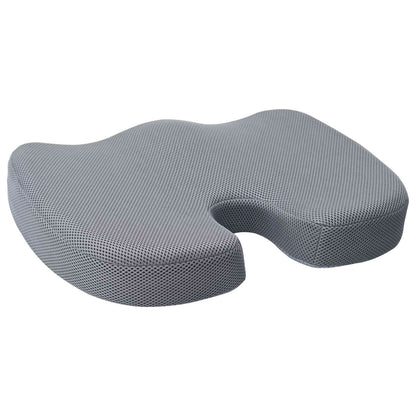 Cuscino per la seduta Grigio 47 x 37 x 8 cm Schiuma Memory