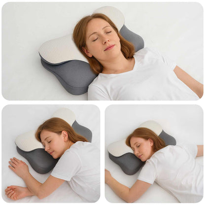 Cuscino per Collo Bianco 57 x 36 x 13 cm Schiuma Memory