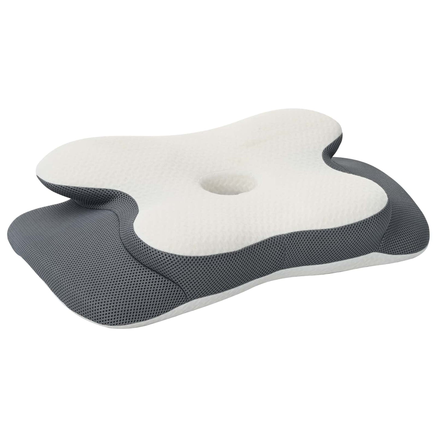 Cuscino per Collo Bianco 58 x 37,5 x 12 cm Schiuma Memory