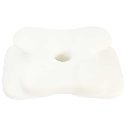 Cuscino per Collo Bianco 58 x 37,5 x 12 cm Schiuma Memory