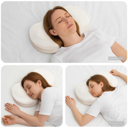 Cuscino per Collo Bianco 53 x 35 x 11 cm Schiuma Memory