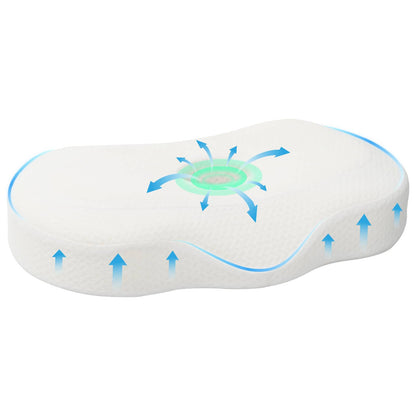 Cuscino per Collo Bianco 53 x 35 x 11 cm Schiuma Memory