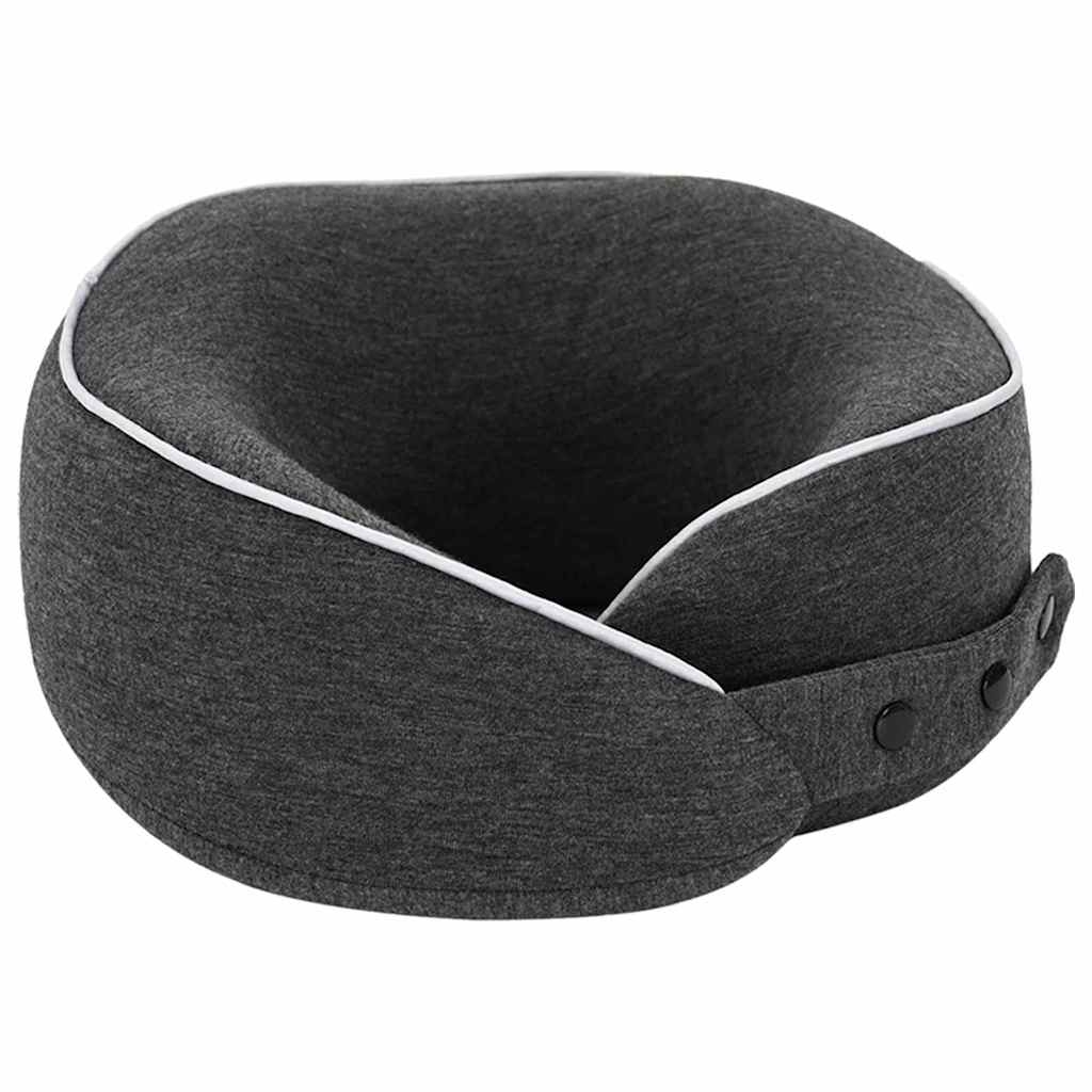 Cuscino da Viaggio per il Collo Grigio scuro 28 x 28 x 14 cm