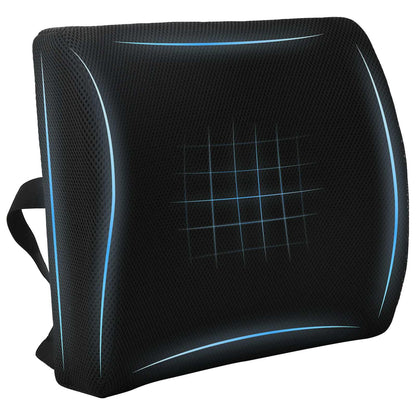 Cuscino per Schiena Nero 35,5 x 30 x 12 cm Schiuma Memory