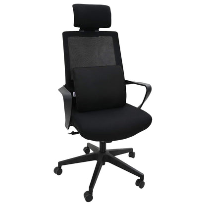 Cuscino per Schiena Nero 35,5 x 30 x 12 cm Schiuma Memory