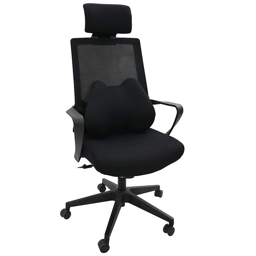 Cuscino per Schiena Nero 40 x 32 x 13 cm Schiuma Memory