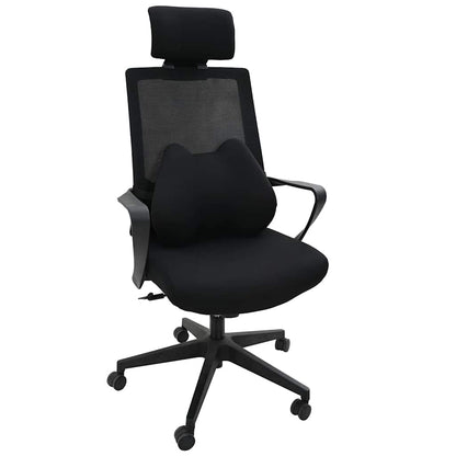 Cuscino per Schiena Nero 40 x 32 x 13 cm Schiuma Memory