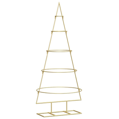 Albero di Natale in metallo con supporto Oro 124,5 cm