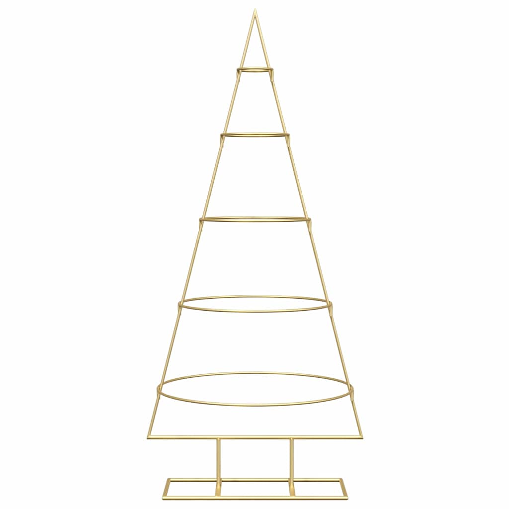 Albero di Natale in metallo con supporto Oro 124,5 cm