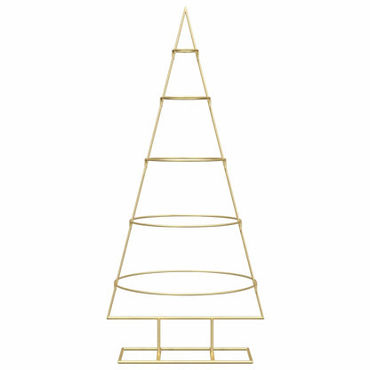 Albero di Natale in metallo con supporto Oro 124,5 cm