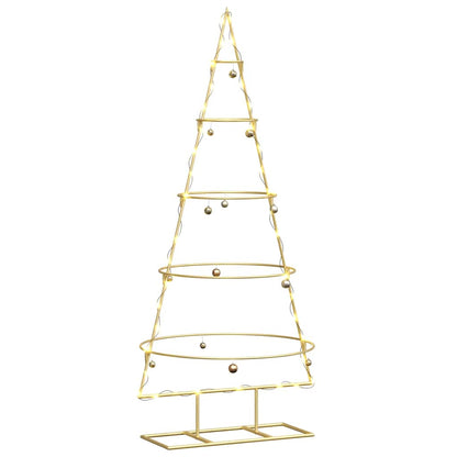 Albero di Natale in metallo con supporto Oro 124,5 cm