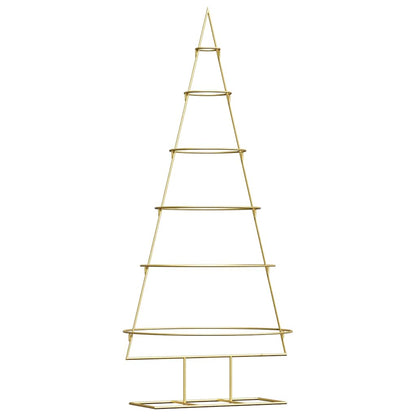 Albero di Natale in metallo con supporto Oro 148 cm