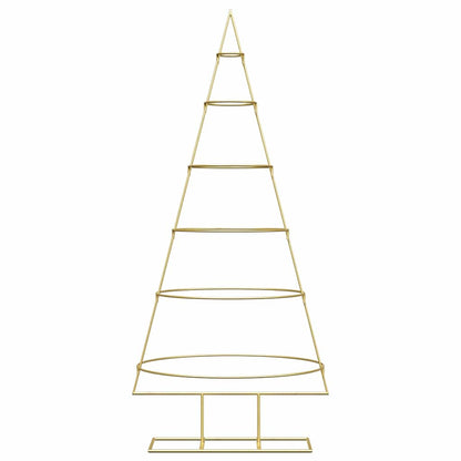 Albero di Natale in metallo con supporto Oro 148 cm