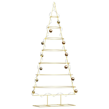 Albero di Natale in metallo con supporto Oro 209 cm