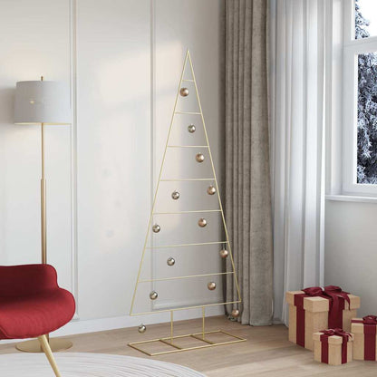 Albero di Natale in metallo con supporto Oro 181 cm