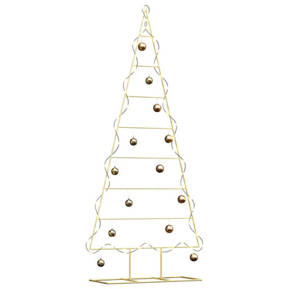 Albero di Natale in metallo con supporto Oro 181 cm