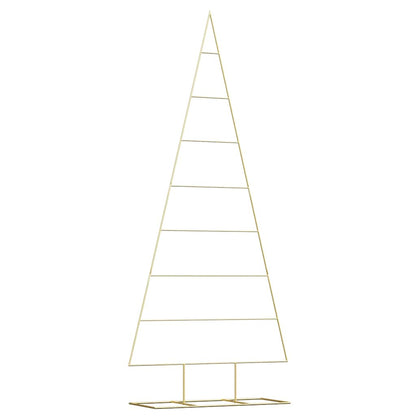 Albero di Natale in metallo con supporto Oro 211 cm