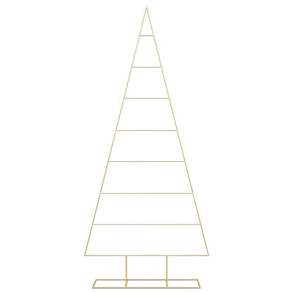 Albero di Natale in metallo con supporto Oro 211 cm