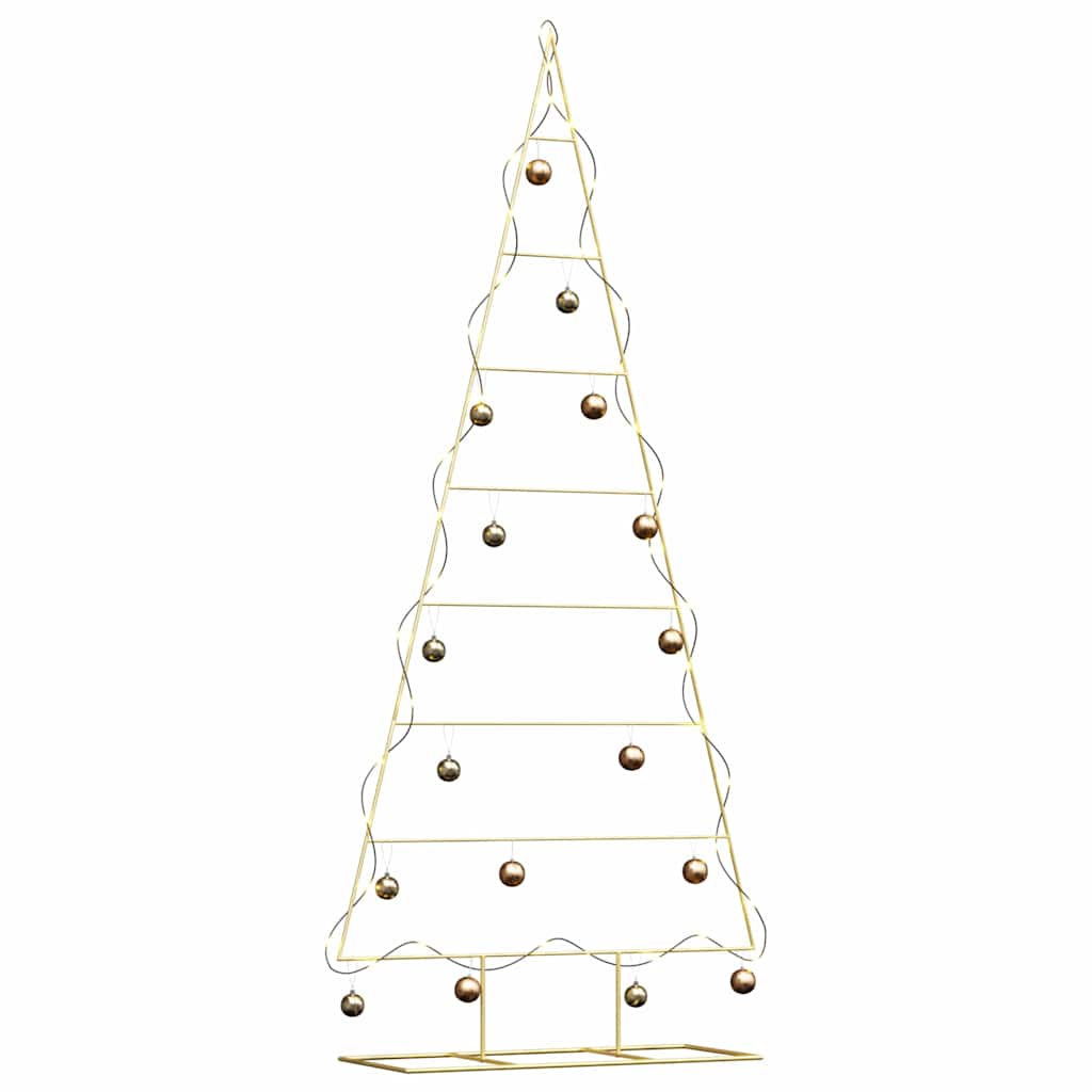 Albero di Natale in metallo con supporto Oro 211 cm