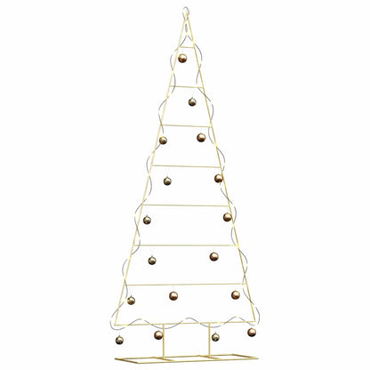 Albero di Natale in metallo con supporto Oro 211 cm