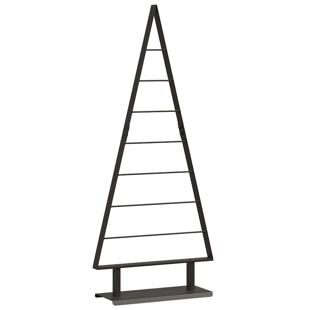 Albero di Natale in metallo con supporto Nero 125,5 cm Acciaio