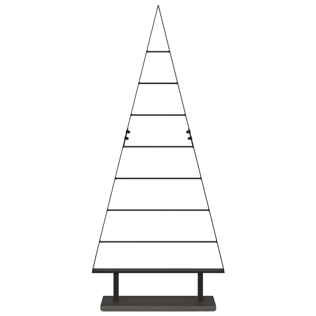 Albero di Natale in metallo con supporto Nero 125,5 cm Acciaio