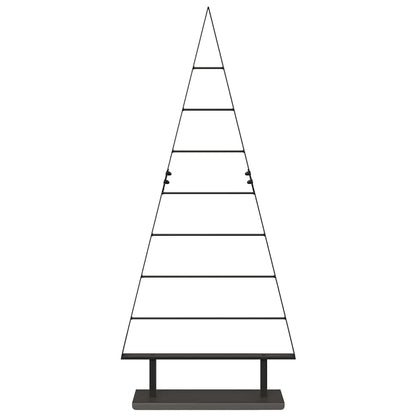 Albero di Natale in metallo con supporto Nero 125,5 cm Acciaio