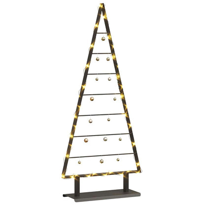 Albero di Natale in metallo con supporto Nero 125,5 cm Acciaio