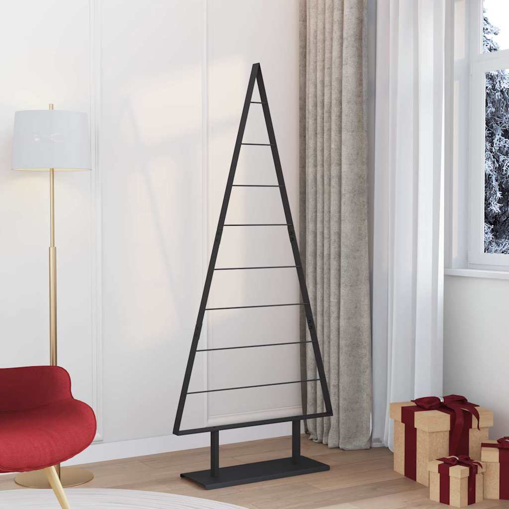 Albero di Natale in metallo con supporto Nero 180 cm Acciaio