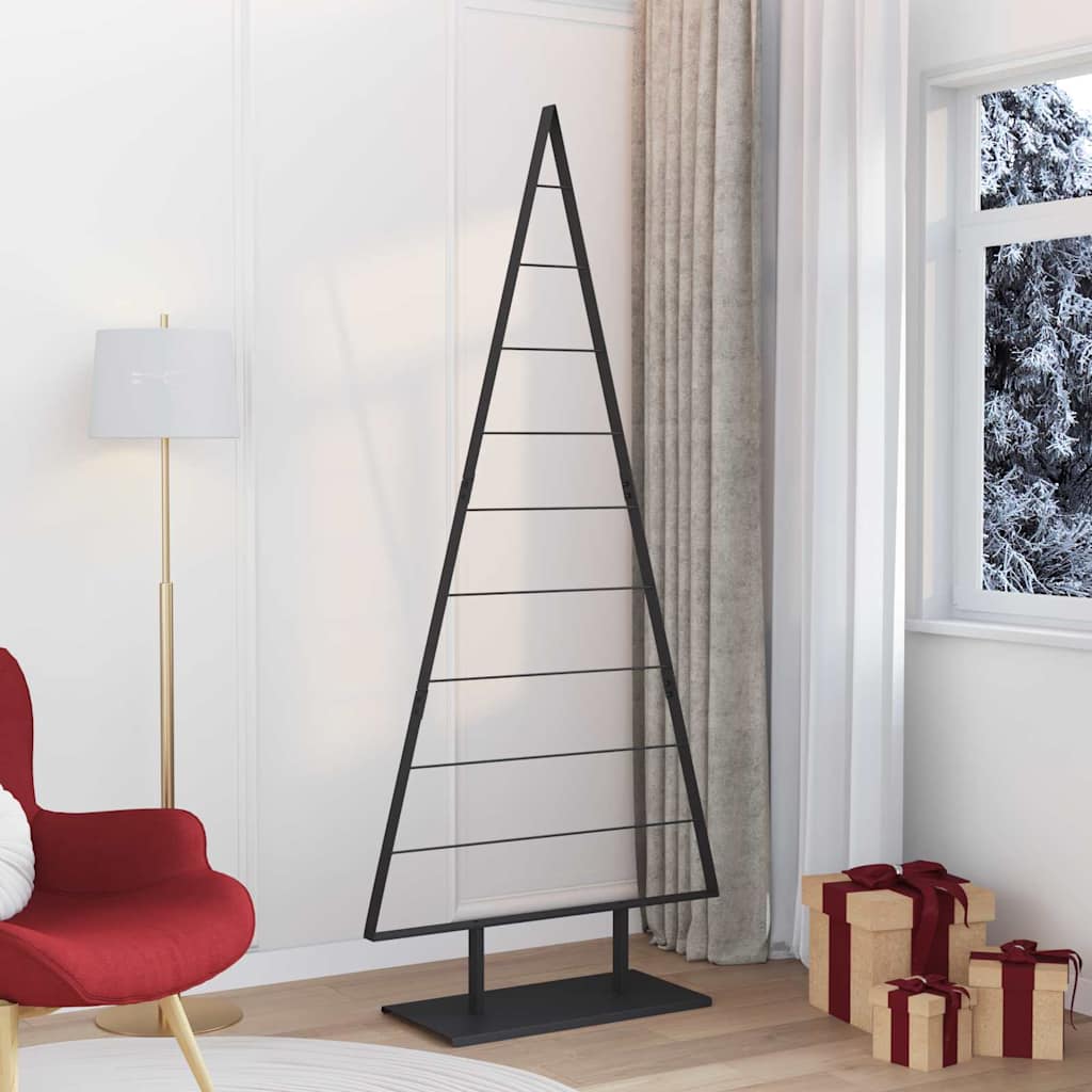Albero di Natale in metallo con supporto Nero 210 cm Acciaio