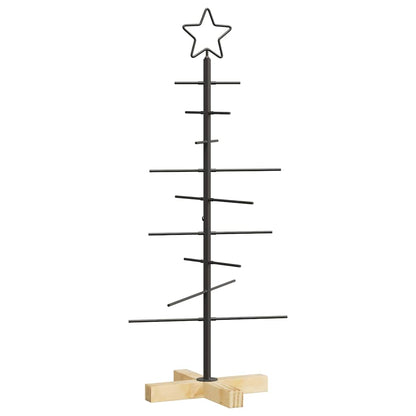 Albero di Natale in metallo con supporto Nero 89 cm
