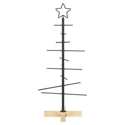 Albero di Natale in metallo con supporto Nero 89 cm