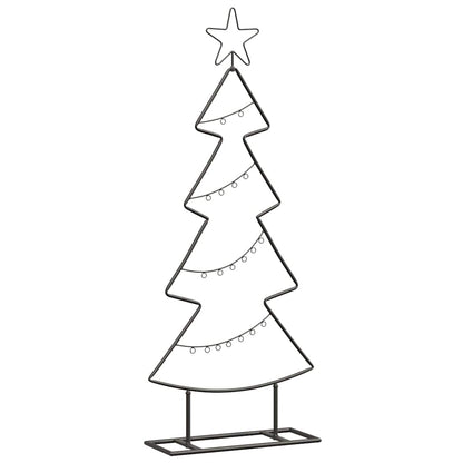 Albero di Natale in metallo con supporto Nero 90,5 cm Acciaio