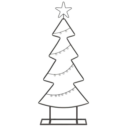 Albero di Natale in metallo con supporto Nero 90,5 cm Acciaio