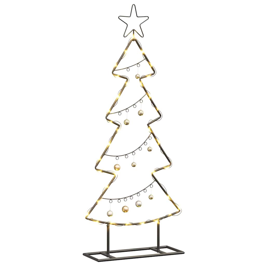 Albero di Natale in metallo con supporto Nero 90,5 cm Acciaio