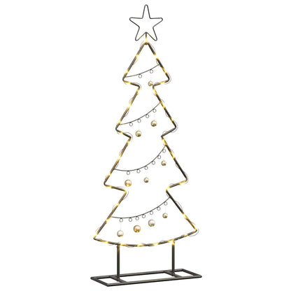 Albero di Natale in metallo con supporto Nero 90,5 cm Acciaio