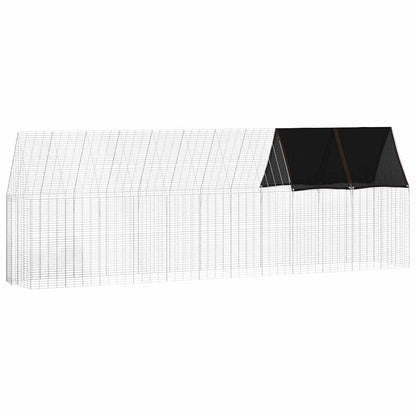 Gabbia per polli 2 pcs Argento 600 x 100 x 210 cm