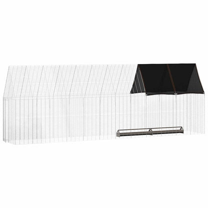 Gabbia per polli 2 pcs Argento 600 x 100 x 210 cm