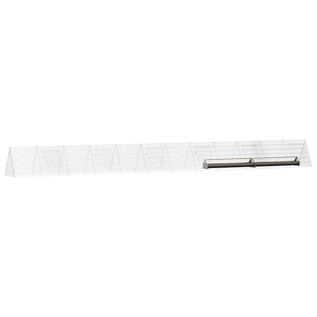 Gabbia per polli Argento 650 x 55 x 55 cm Acciaio zincato