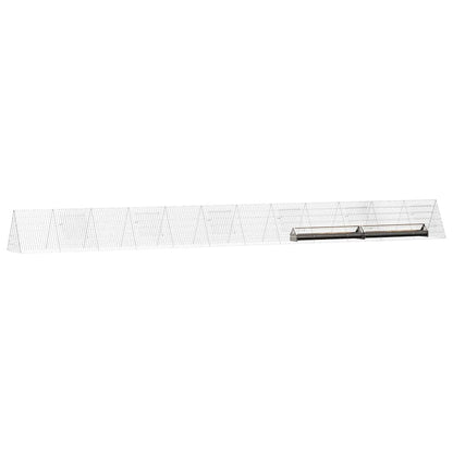 Gabbia per polli Argento 650 x 55 x 55 cm Acciaio zincato