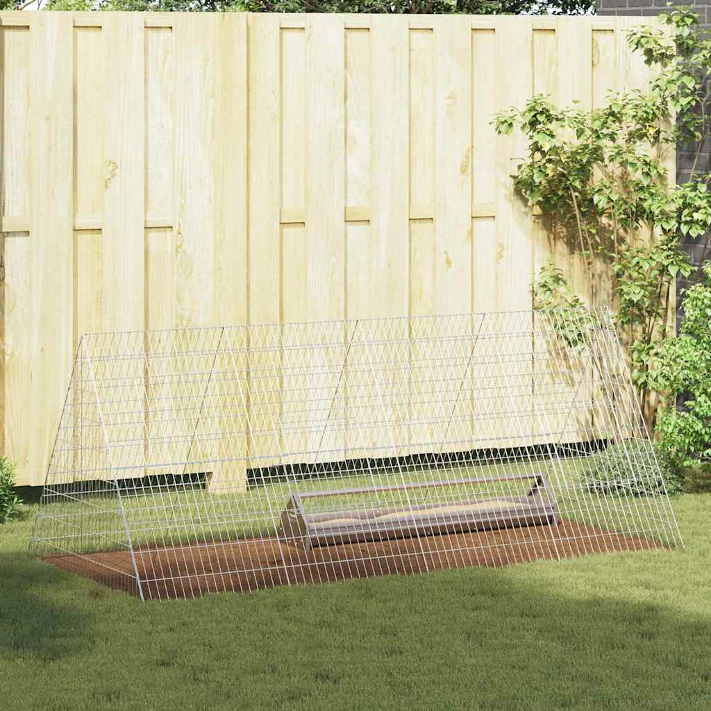Gabbia per polli Argento 215 x 100 x 85 cm Acciaio zincato