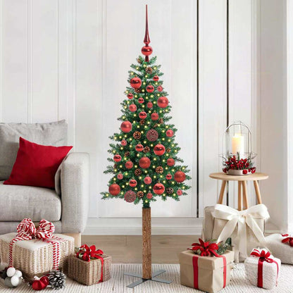 Albero di Natale snodato con 150 LED con supporto Verde 150 cm