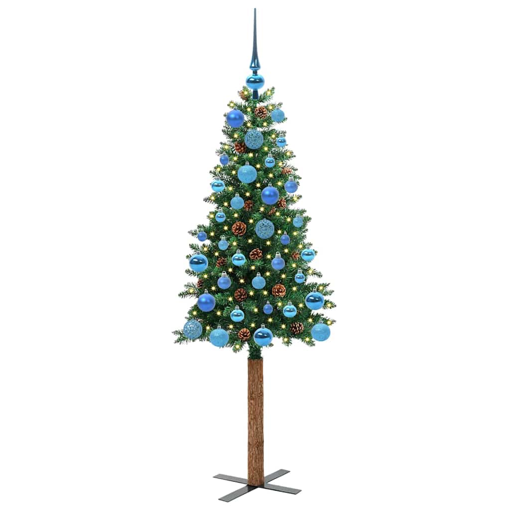 Albero di Natale snodato con 150 LED con supporto Verde 150 cm