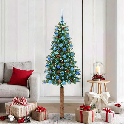 Albero di Natale snodato con 300 LED con supporto Verde 180 cm