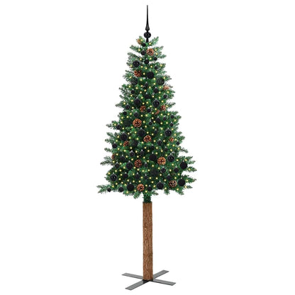 Albero di Natale snodato con 300 LED con supporto Verde 210 cm