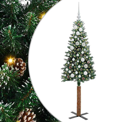 Albero di Natale snodato con 150 LED con supporto Verde 150 cm