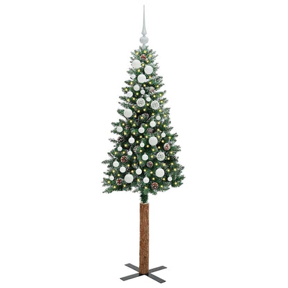 Albero di Natale snodato con 150 LED con supporto Verde 150 cm
