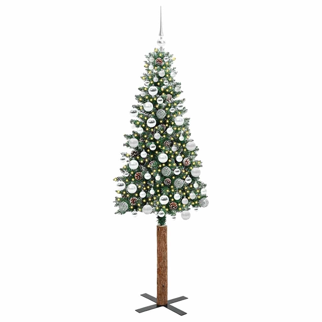 Albero di Natale snodato con 300 LED con supporto Verde 180 cm