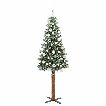 Albero di Natale snodato con 300 LED con supporto Verde 180 cm