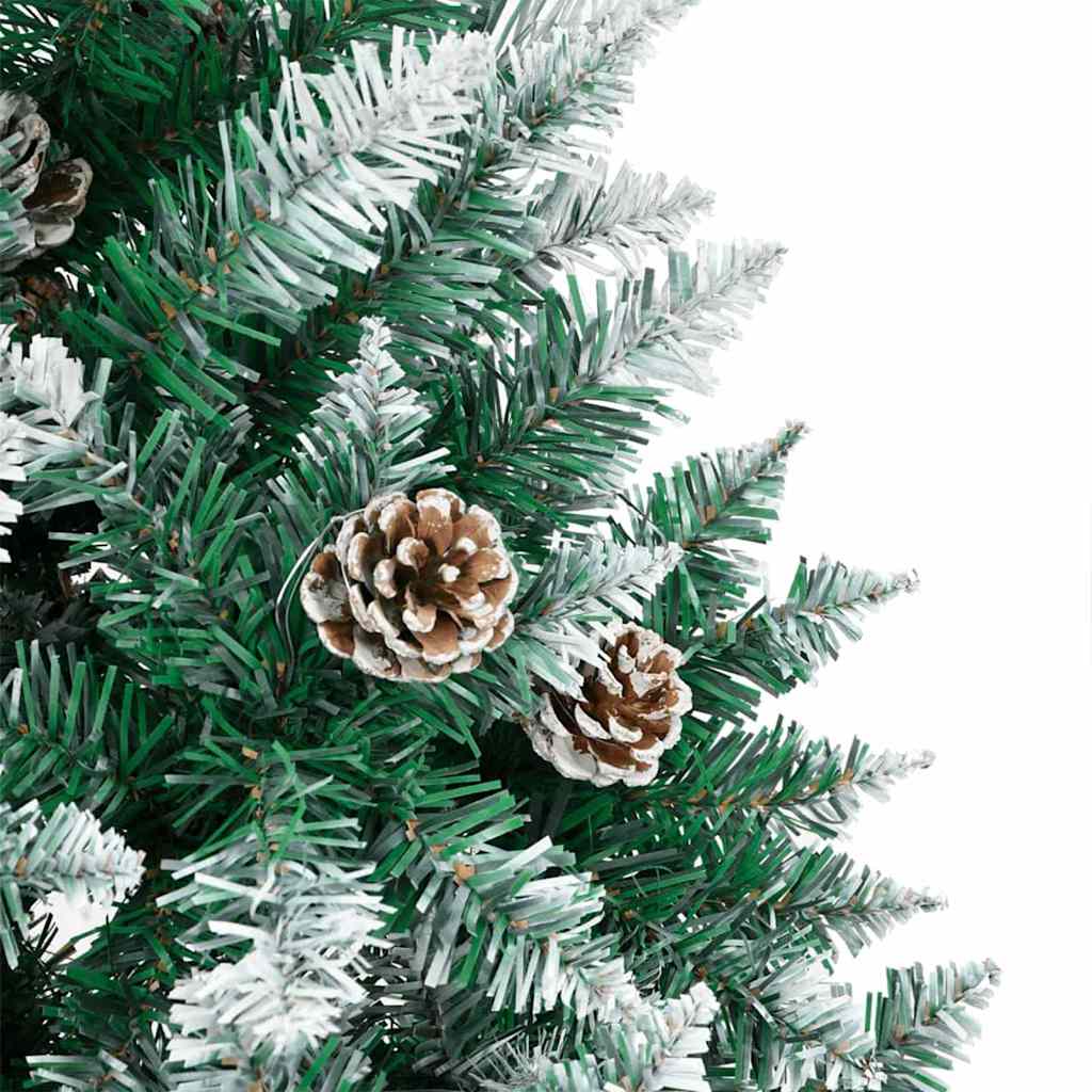 Albero di Natale snodato con 300 LED con supporto Verde 210 cm